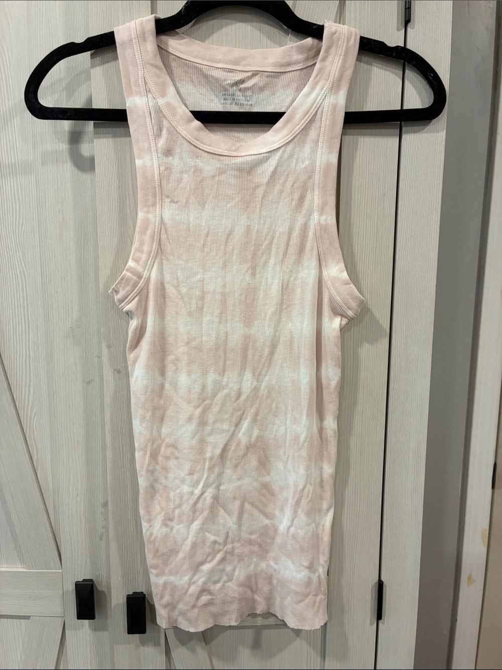 aerie Light Pink Tie-Dye Ribbed Tank Top